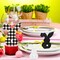 3 pcs Easter Bunny Table Wooden Signs Decor Spring Farmhouse Wood Bunnies Buffalo Plaid Bunny Cute Easter Craft Freestanding Centerpiece Signs for Kids Happy Easter Party Supplies Dining Room Table